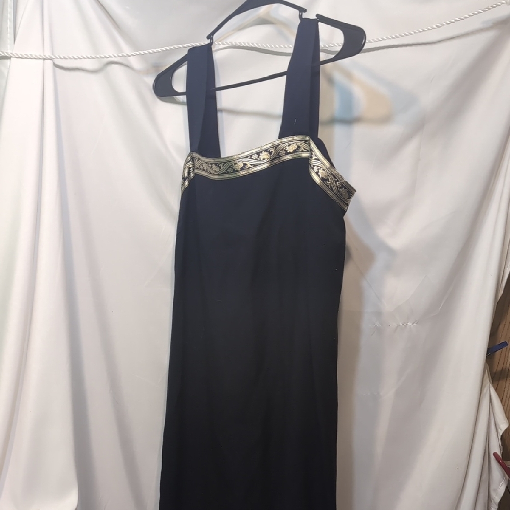 Dana Kay Black And Gold Formal Vintage Cocktail Dress Size 12